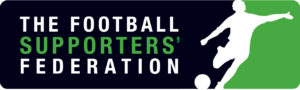 The FSF logo - a white silhouette of a football on a green and black background
